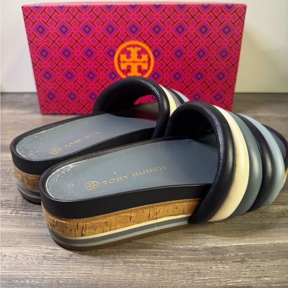 Tory Burch Quilted Napa Leather Platform Sandals Womens size 9 $317 - Picture 5 of 10